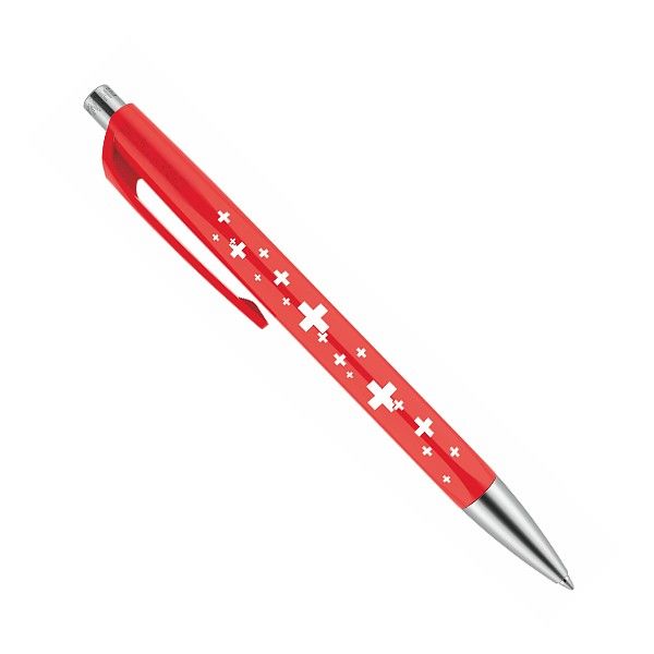 Шариковая ручка Caran d'Ache 888 Infinite Swiss Cross красная 888.253
