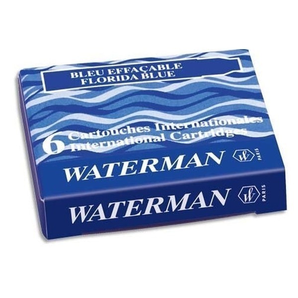 Картриджи для перьевых ручек Waterman синие 52 012