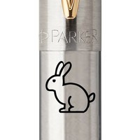 Шариковая ручка Parker Jotter Stainless Steel GT BP Черный Кролик 16032_Z204b