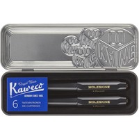 Набор Moleskine x Kaweco Черный Чернильная ручка + Шариковая ручка + 6 картриджей KAWPENSETMBK