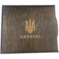 Подарочный набор: Коробка + Шариковая ручка Parker IM 17 Black GT BP Трезубец 22 032_TR + Блокнот Axent Partner Ukraine Cиний 