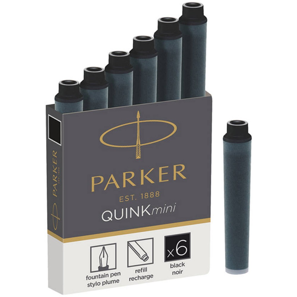 Картриджи Parker Quink Mini черные 6 пр 11 510BK