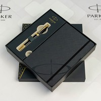 Набор Parker INGENUITY Black Lacquer GT BP шариковая ручка + блокнот Parker 60 032b24