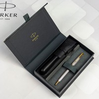 Набор Parker SONNET Silver Mistral GT BP шариковая ручка + кожаный чехол 88 632b24