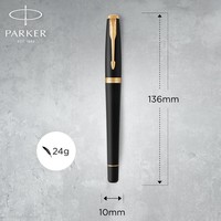 Набор Parker URBAN Muted Black GT FP F перьевая ручка + блокнот Parker 30 011b24
