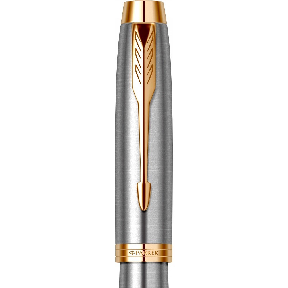 Подарочный набор: Коробка + Ручка-роллер Parker IM 17 GT RB 22 222 + Блокнот Axent Partner I'm Ukrainian синий 8201-02-A-UKR