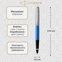 Ручка-роллер Parker Jotter 17 Plastic Blue CT RB в Eco упаковке 15 121e